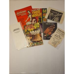 Kitchen Vintage Ephemera Lot Of 6 Sunbeam Recipes Cutlery Magazine Pamphlet